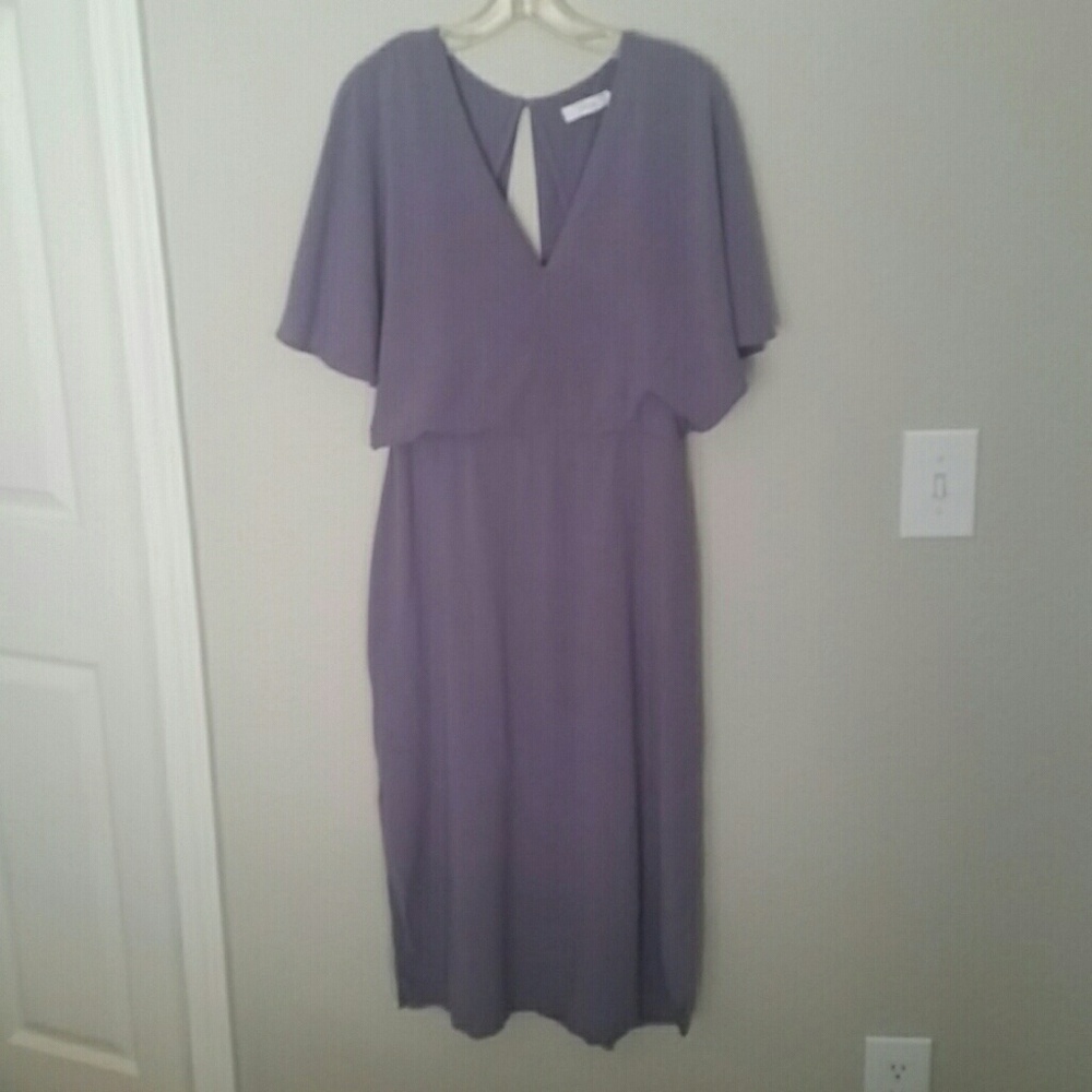 Lush Smokey Lavender Cape Dress - L
